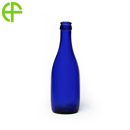 330ml サファイアブルー Qiyu スパークリングウォーター ガラスボトル