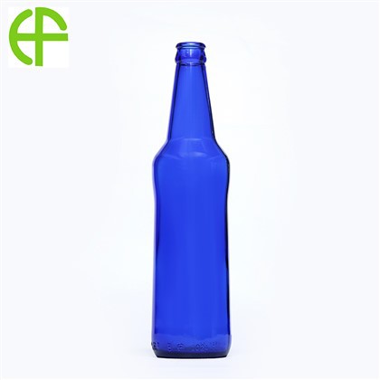 500ml サファイアブルーブレイブビールガラスボトル