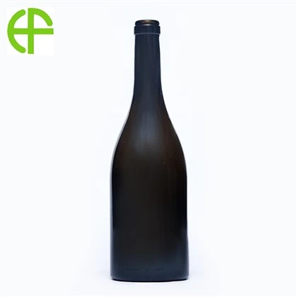 750ml オリーブグリーン 深底 ブルゴーニュワインボトル